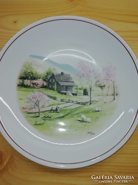 Hódmezővásárhely porcelain ceramic wall plate 25 cm