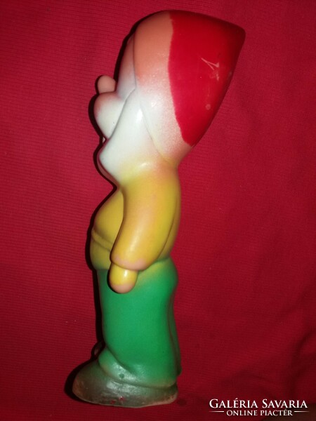 Antik gumi színes törpe mese játék figura / baba szép állapotban 24 cm a képek szerint
