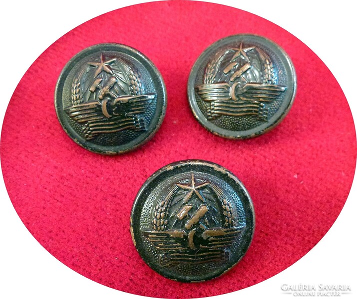 Rákosi period uniform buttons. 3 pcs. N20