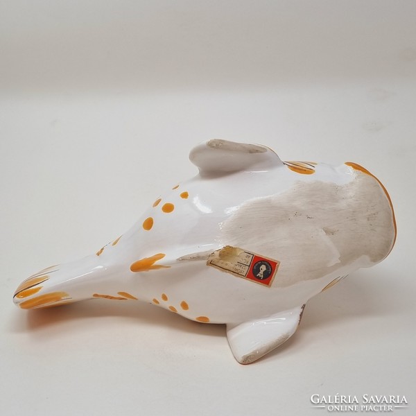 Presumably a ceramic fish by István Gádor with applied art label