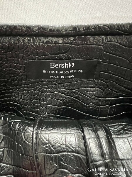 Bershka skirt with crocodile skin pattern