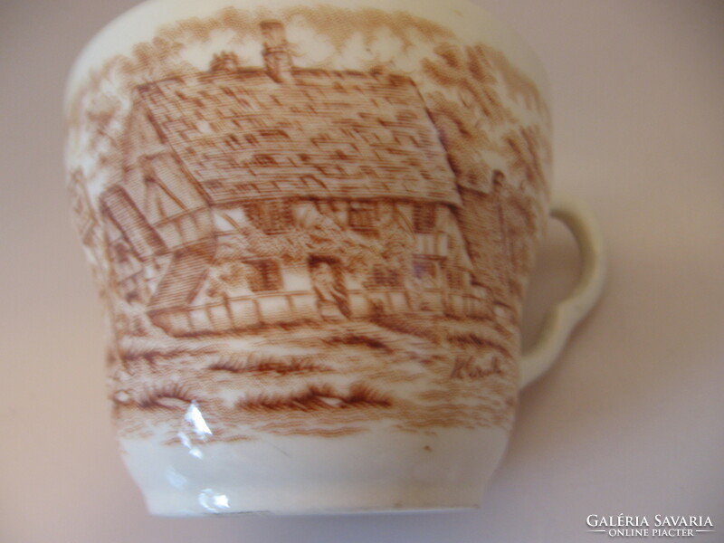 Brown English cup signed rural visual