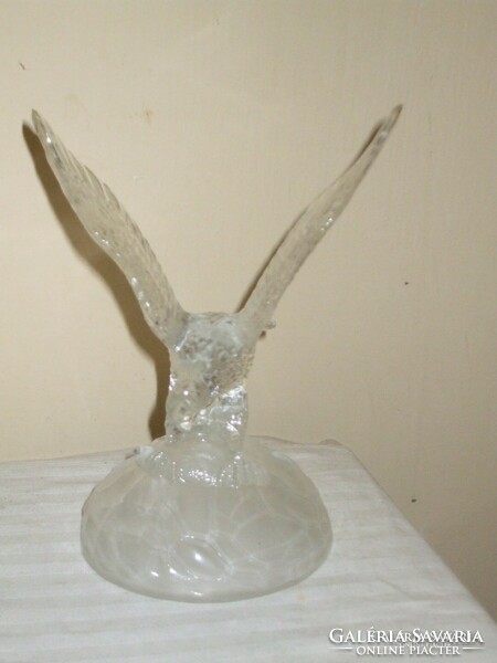 Rare solid crystal glass eagle.