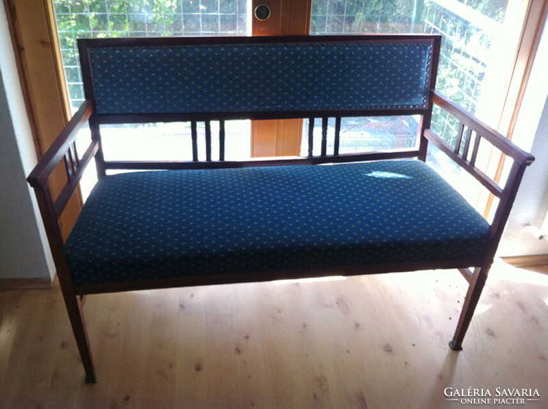 Art deco city room sofa set, sofa size: 130x53, 4 chairs: 40x35 cm
