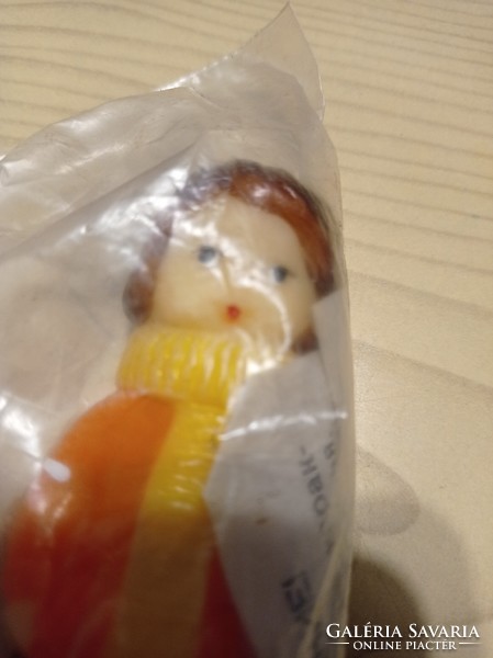 Old rubber doll in original unopened packaging 9.5 cm