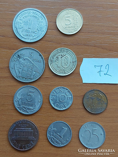 10 mixed coins 72