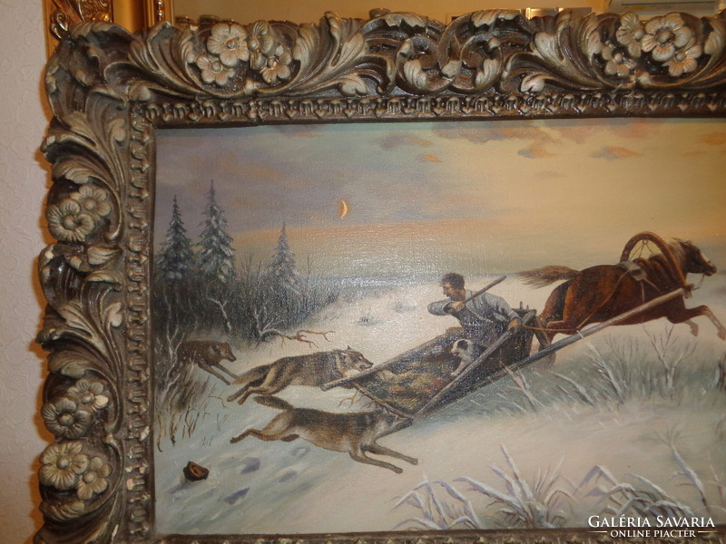 Tymchenko v. G. With sign, wolf attack, Russian painting (4.)