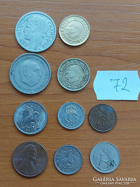 10 mixed coins 72