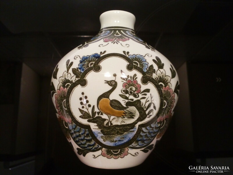 Villeroy & boch váza, kézzel festett régi német porcelán