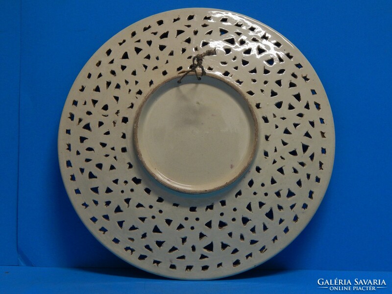 Fischer Mór tata, rare wall plate with cubash pattern, in excellent condition, approx. 1880