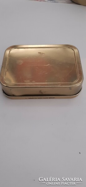 Gold block English pipe tobacco metal box