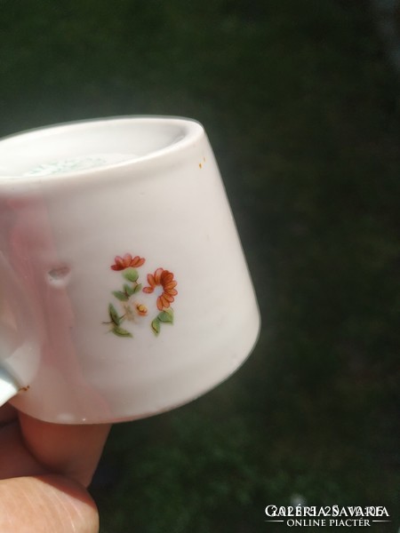 Hollóházi porcelán ibolyás, virágos kávés készlet eladó! pótlásra