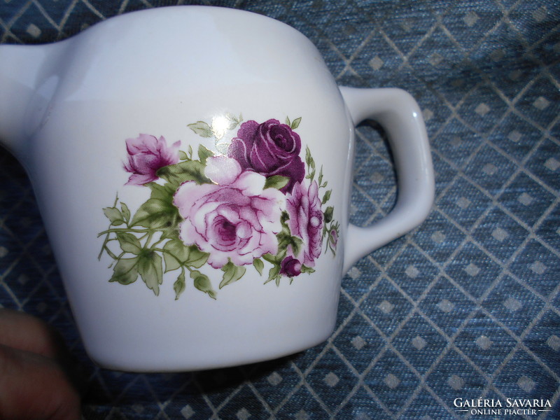 Porcelain coffee pourer with rose pattern decoration