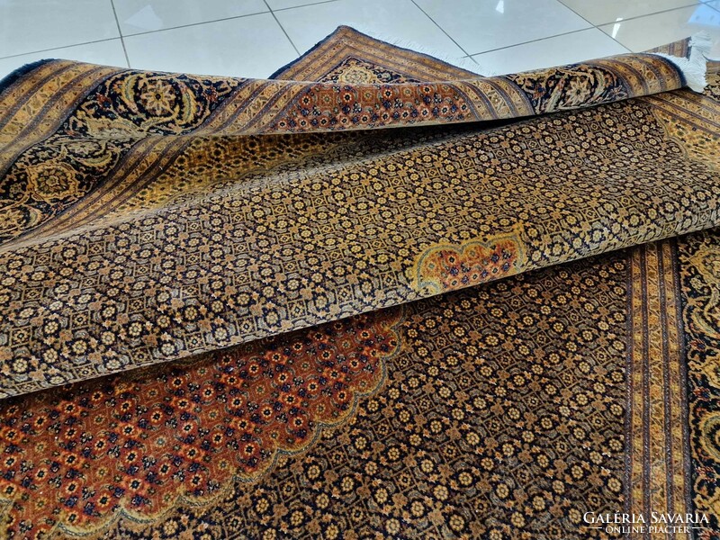 Eredeti tabriz mahi iráni kézi csomózású gyapjú perzsa szőnyeg 193x320 cm BFZ_234