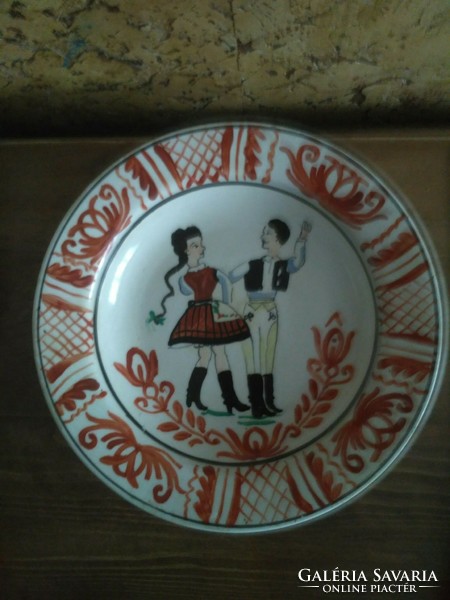 Korondi plate, wall plate - János Józsa - Székely dance couple