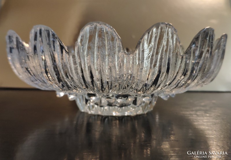 Csodaszép kristály üveg kínáló asztalközép