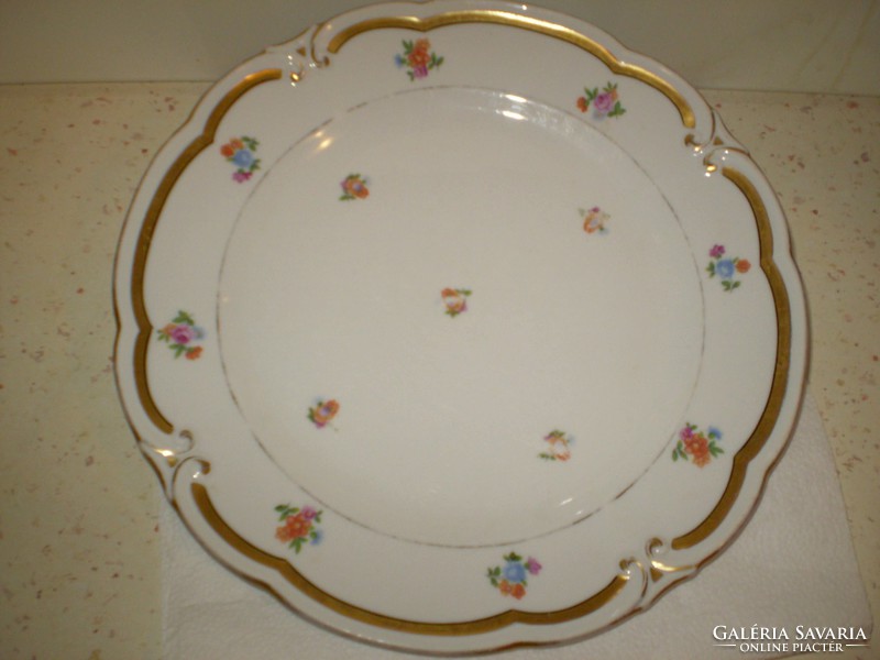 ILMENAU CARMEN C2036 porcelán szegélyezett virágos tányér kínáló
