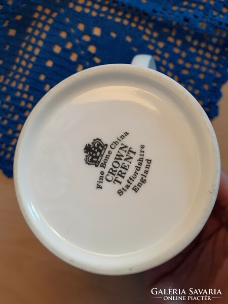 Angol tájat ábrázoló CROWN TRENT Staffordshire porcelán bögre hibátlan