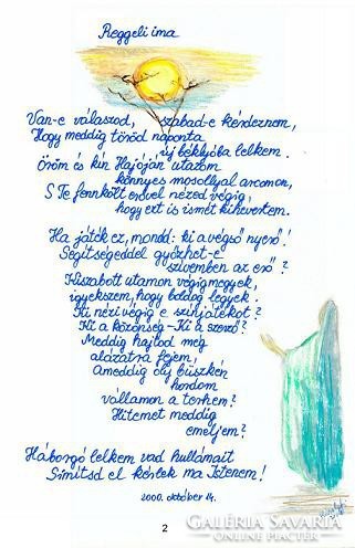 Tanároknak, orvosoknak egyéni ajándék.Saját kézírásos album, színes belsővel, Károlyfi Zsófia (1952)
