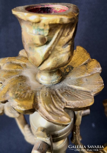 DT/217 – 4 ágú bronz asztali gyertyatartó empire stílusban