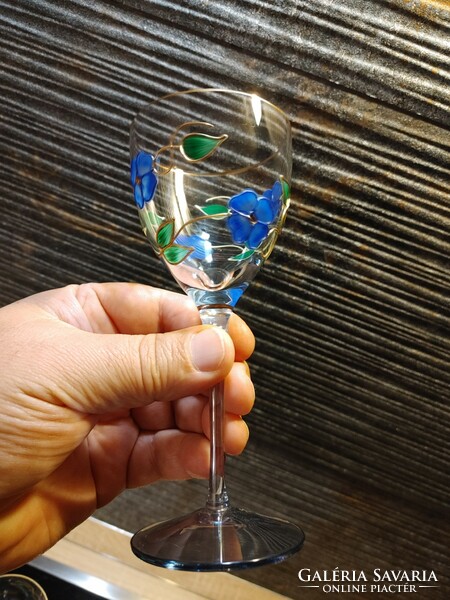 4 db  Tiffany mintás  pezsgős pohár,  kehely