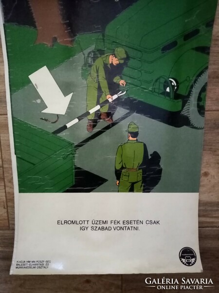 Retro, honvédségi munkavédelmi plakát