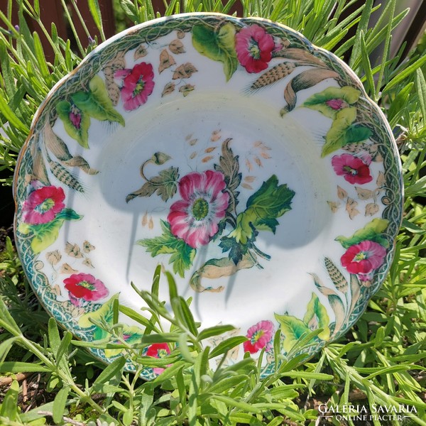 Davenport tányér Ceres dekorral csodás virágokkal