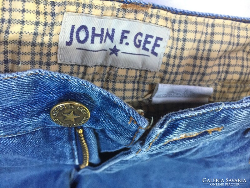 Unisex  bélelt hosszú farmernadrág, 46-os méretre, John F. Gee