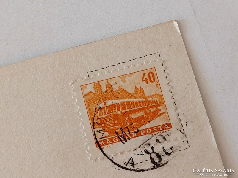 Régi képeslap Balaton fotó levelezőlap kikötő