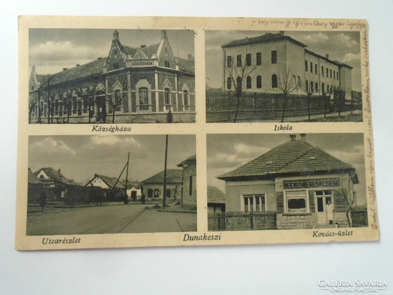 D195583 Dunakesz blacksmith shop - general store - school postcard