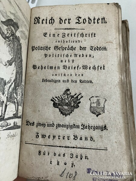 Reich der todten. Politische gespräche und geheimer briefwechsel der todten 1807 antique German book