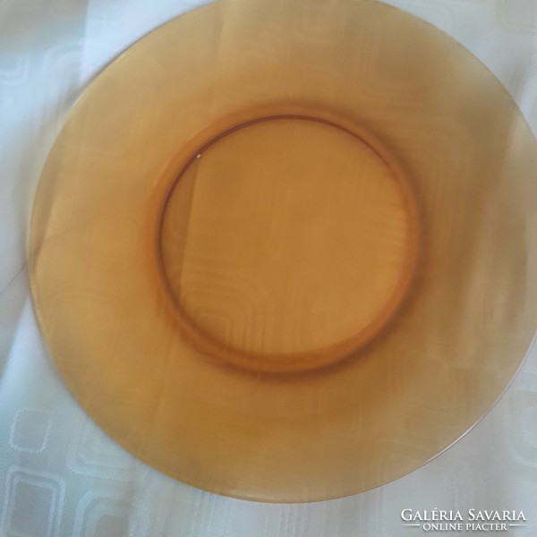 French amber colored plate