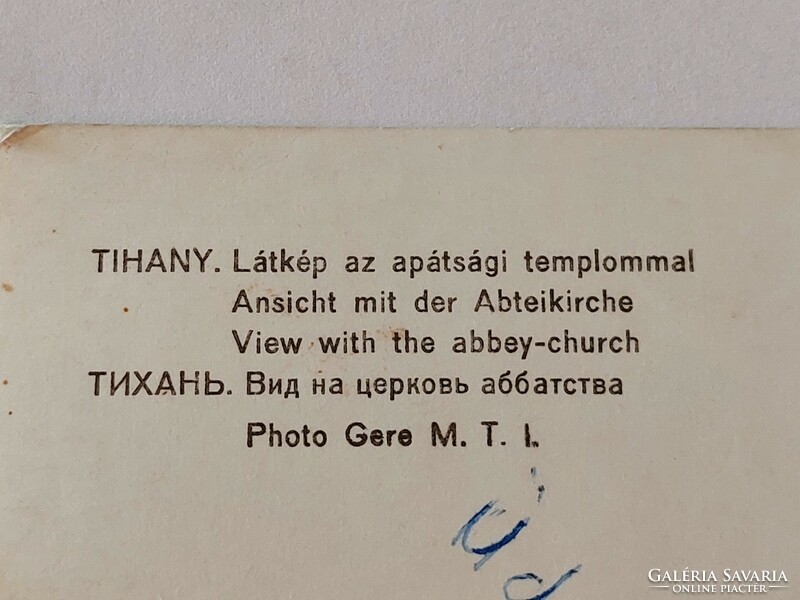 Régi képeslap 1968 Balaton fotó levelezőlap Tihany vitorlás