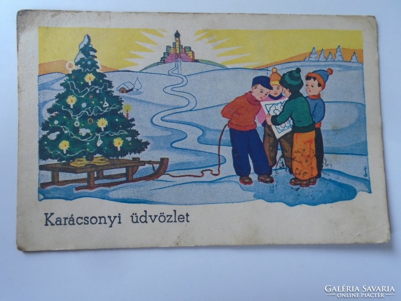D195600 Christmas card 1940k
