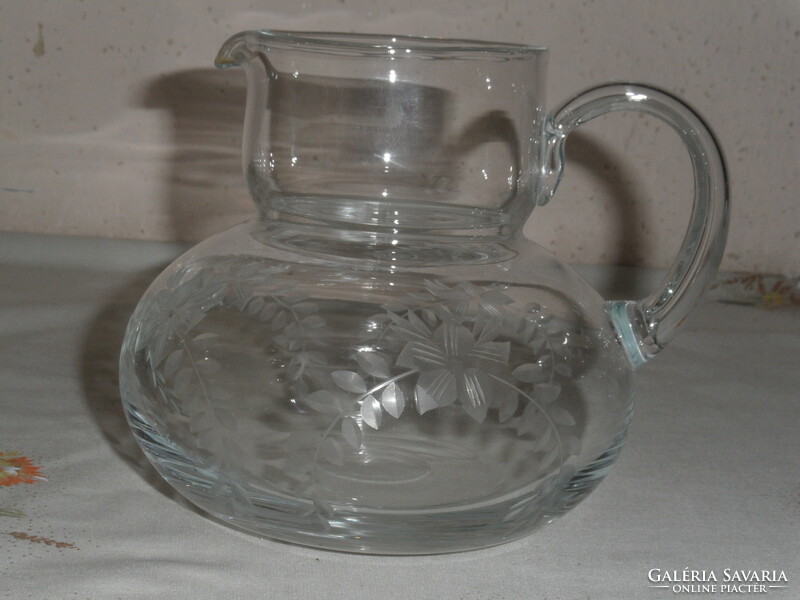 Older polished glass jug (6 dl.-Es)