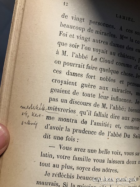 Stendhal: Lamiel - ELSŐ KIADÁS, 1889-es antik francia nyelvű könyv Székely Artúr könyvtárából