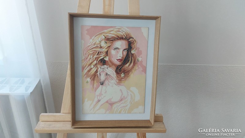 (K) beautiful fantasy painting with 42x32 cm frame