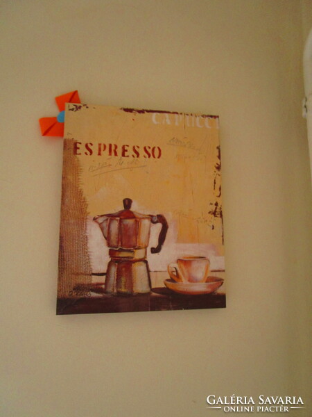 Konyhai dekoráció kávéfőző kép festmény