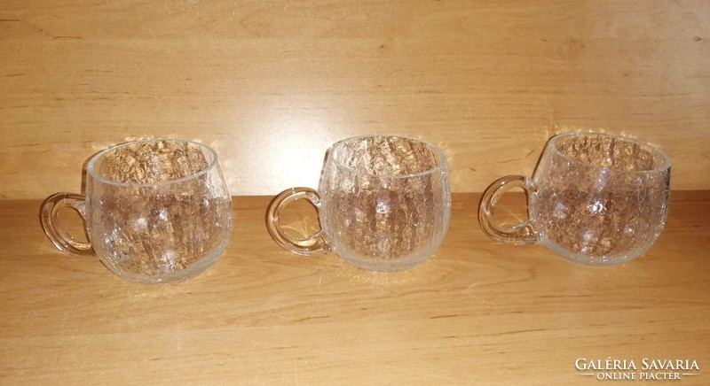 Veiled glass glasses with ears 3 in one 7.2 cm high (2/k)