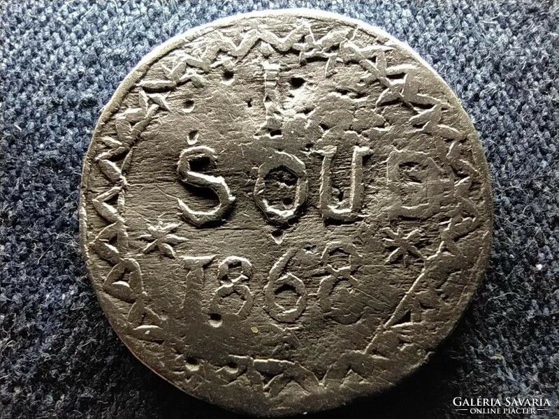 Switzerland Vaud Canton 1 soud 1868 rare (id78131)