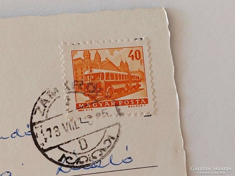 Régi képeslap 1973 Balaton fotó levelezőlap vitorlás