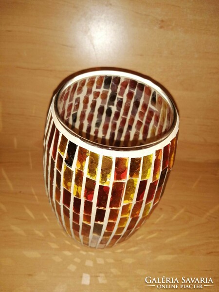 Art deco üveg váza - 20 cm magas (27/d)