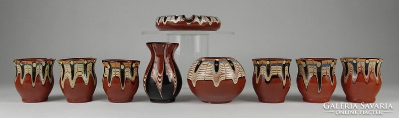 1N510 dripped glazed ceramic package 9 pieces