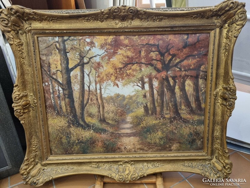 Béla Barsi's painting in a frame