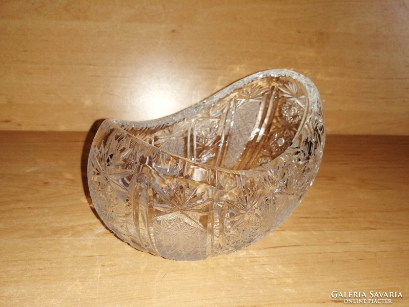 Gyönyörű metszett kristály üveg bonbinier, kínáló, asztalközép (ia)