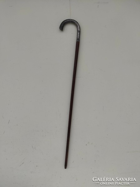 Antique walking stick silver handle stick walking stick film theater costume prop damaged 854 7422