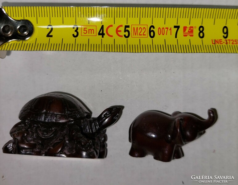 Elephant and turtle figurines, figurines