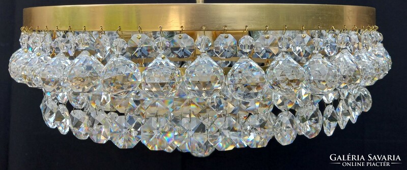 Crystal chandelier with swarovski ball pendants