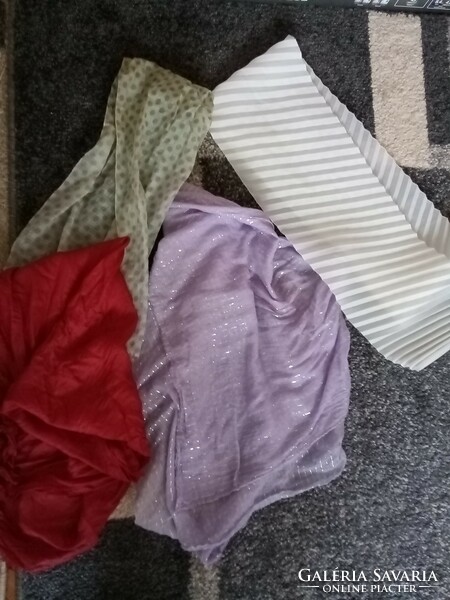8 silk scarves and shawls