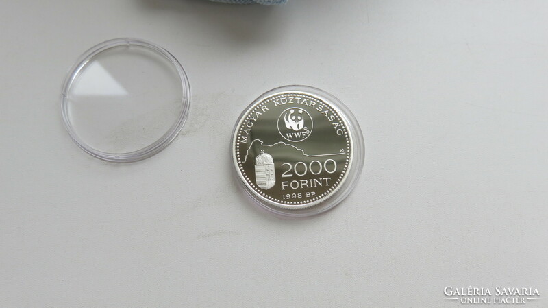 1998, Save nature, silver 2000 ft, pp in original box, with certificate